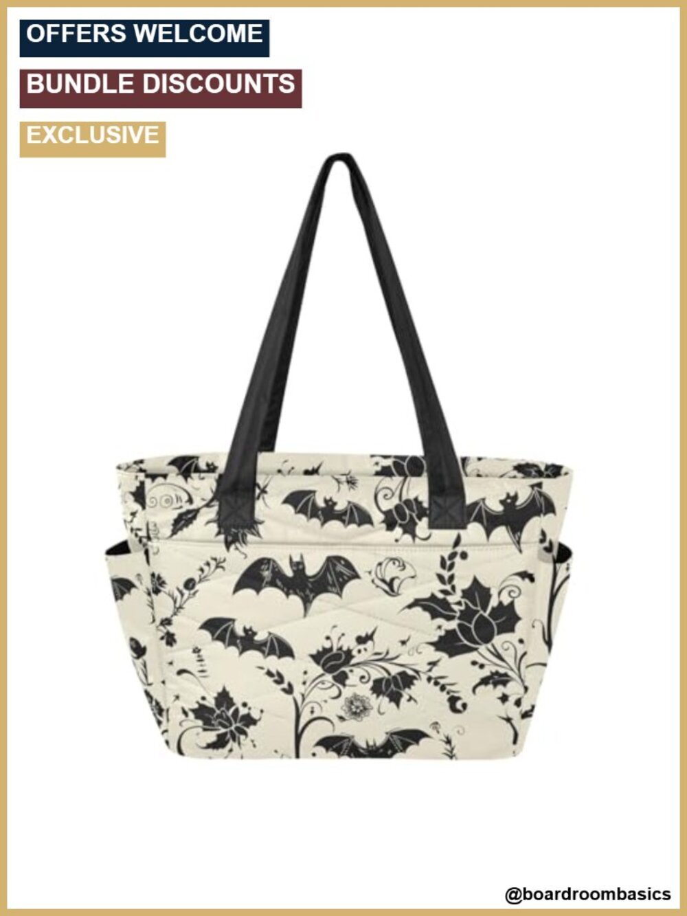 Large Capacity Tote Handbag with Compartments Quilted Shoulder Bag for Travel